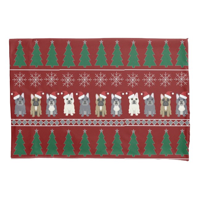 French Bulldog Christmas Pillowcase (Front)