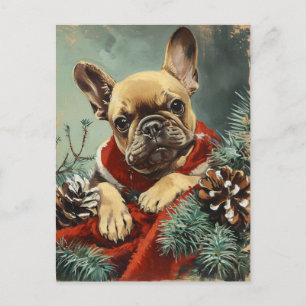 French Bulldog Christmas Postcard