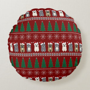 French Bulldog Christmas Round Cushion