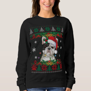 French Bulldog Christmas Santa Ugly Sweater Dog Lo