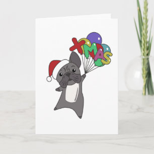 French Bulldog Christmas Snow Winter Animals Card