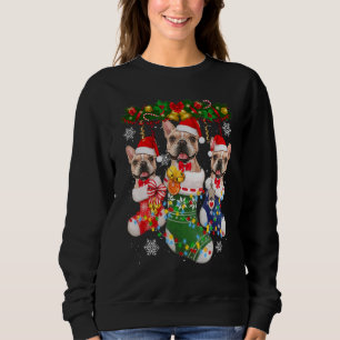 French Bulldog Christmas Socks Tree Light Xmas San Sweatshirt