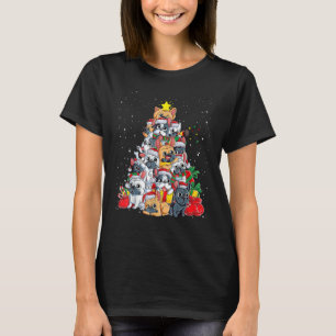 French Bulldog Christmas Tree Dog Santa Christmas  T-Shirt