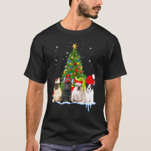 French Bulldog Christmas Tree Lights T-Shirt