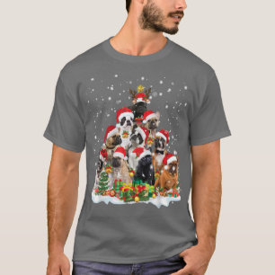 French Bulldog Christmas Tree Santa Hat Pajama Dog T-Shirt