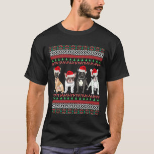French Bulldog Christmas Ugly Frenchie T-Shirt