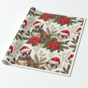 French Bulldog Christmas Wrapping Paper Pet Gift