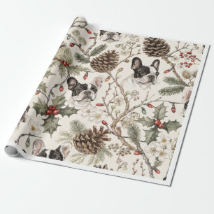 French Bulldog Christmas Wrapping Paper Pet Gift