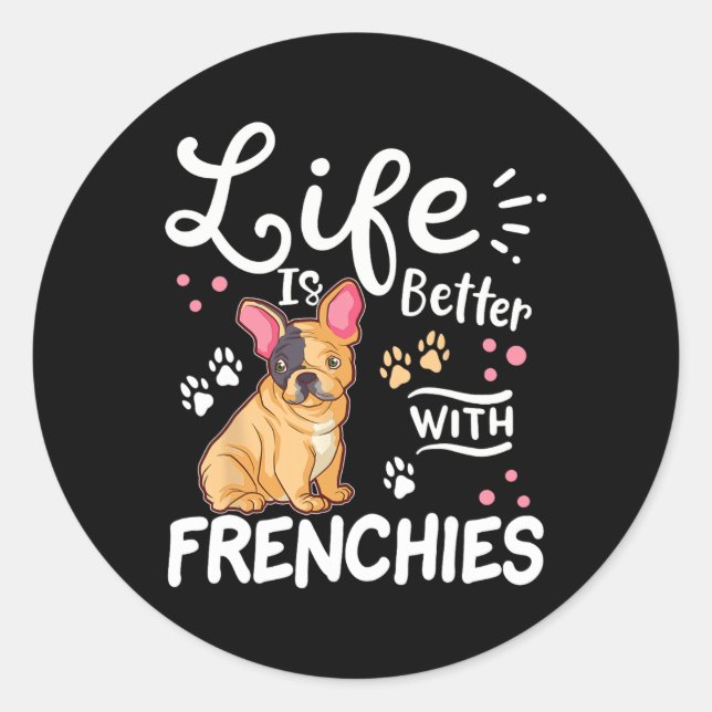 French Bulldog  Classic Round Sticker (Front)