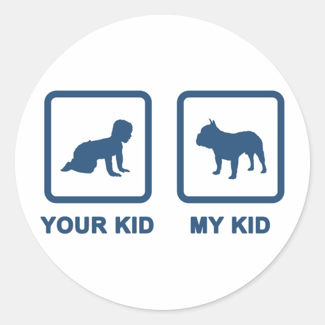 French Bulldog Classic Round Sticker (Front)
