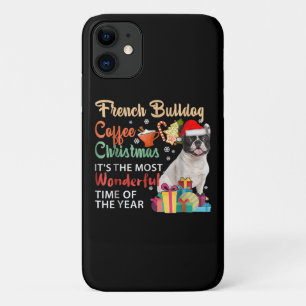 French Bulldog Coffee Christmas It's Wonderful Case-Mate iPhone Case