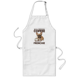 French Bulldog Coffee Frenchie Dog Long Apron