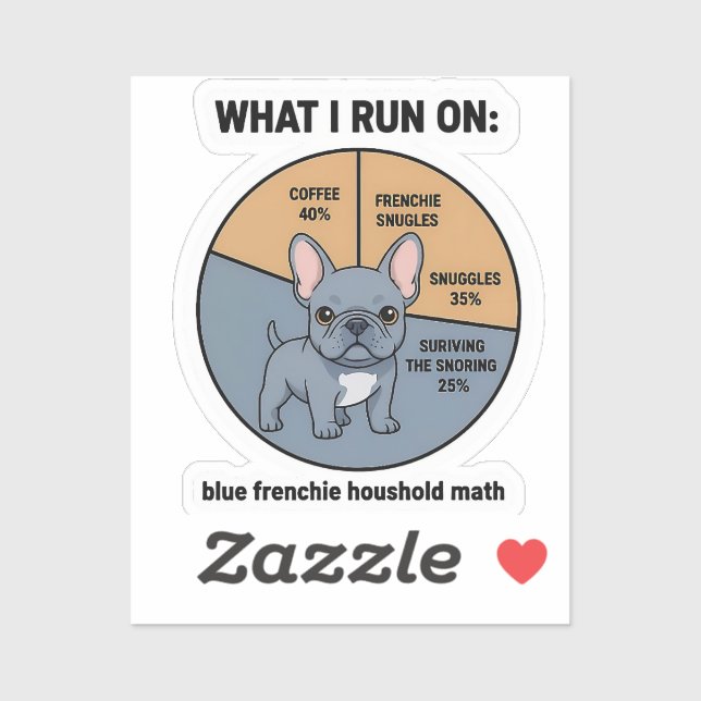 French Bulldog Coffee Snuggles Funny Infographic D (Sheet)