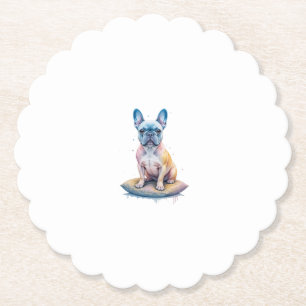 French Bulldog Colorful and Artistic Paper Coaster