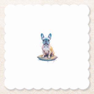French Bulldog Colorful and Artistic Paper Coaster