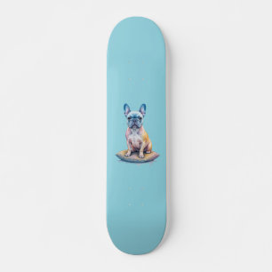 French Bulldog Colorful and Artistic Skateboard