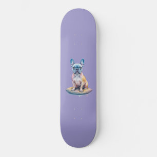 French Bulldog Colorful and Artistic Skateboard