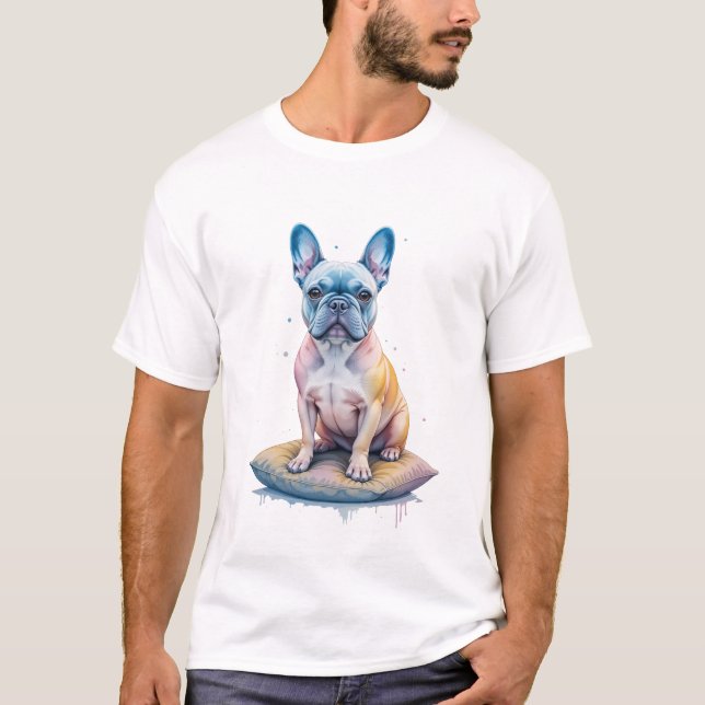 French Bulldog Colorful and Artistic T-Shirt (Front)