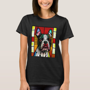 French Bulldog - Colorful Stained Glass Pop Art_1 T-Shirt