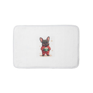 French Bulldog Cosy Cocoa dog Bath Mat