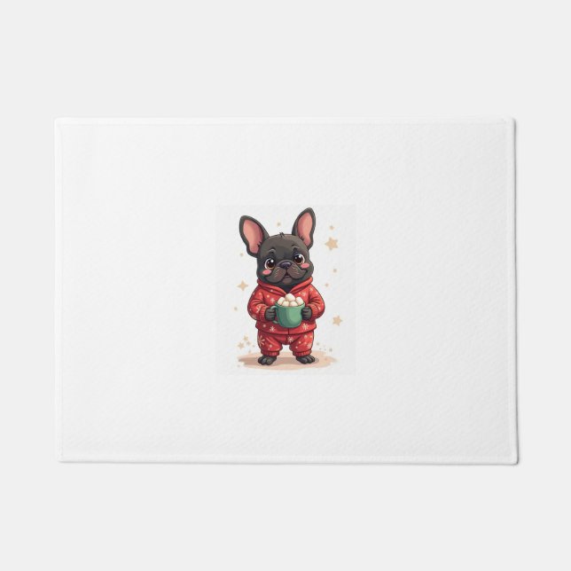 French Bulldog Cosy Cocoa dog Doormat (Front)