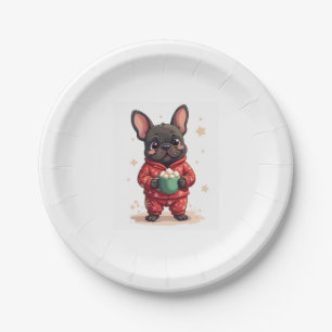 French Bulldog Cosy Cocoa dog Paper Plate