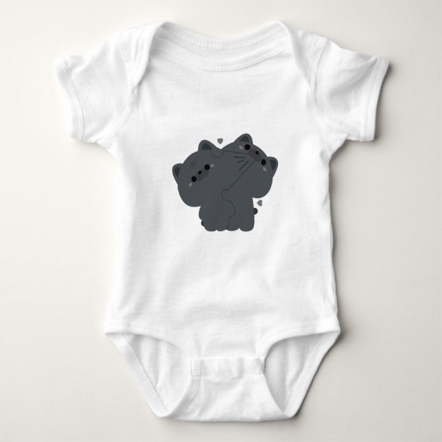 French Bulldog Couple Baby Bodysuit (Front)