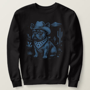 French Bulldog Cowboy UFO Cowboy Dog Sweatshirt
