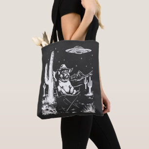 French Bulldog Cowboy UFO Tote Bag
