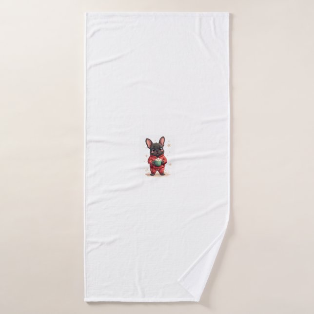 French Bulldog Cozy Cocoa Bath Towel (Bath Towel)