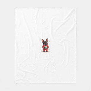 French Bulldog Cozy Cocoa Fleece Blanket