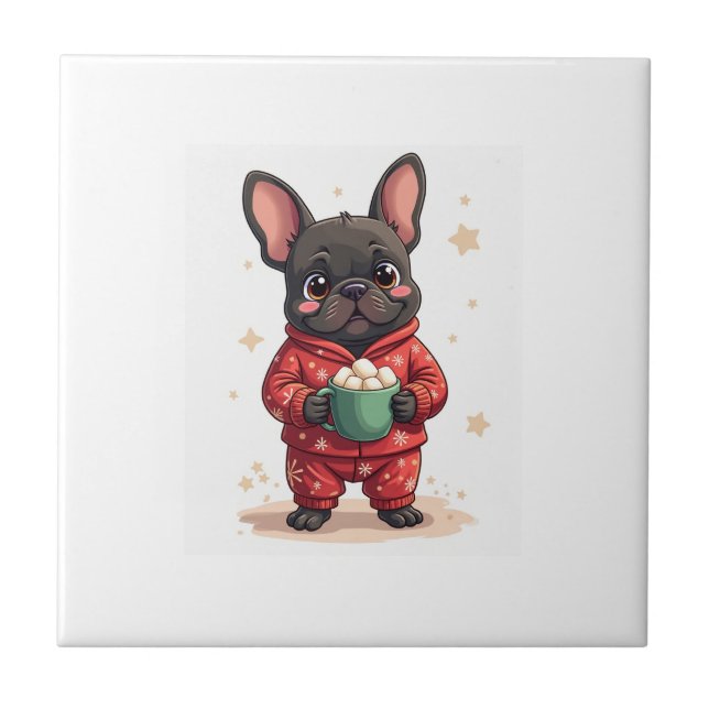 French Bulldog Cozy Cocoa Tile (Front)