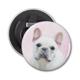 French Bulldog (Cream/White) Painting - Dog Art Bottle Opener
