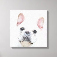French Bulldog (Cream/White) Painting - Dog Art