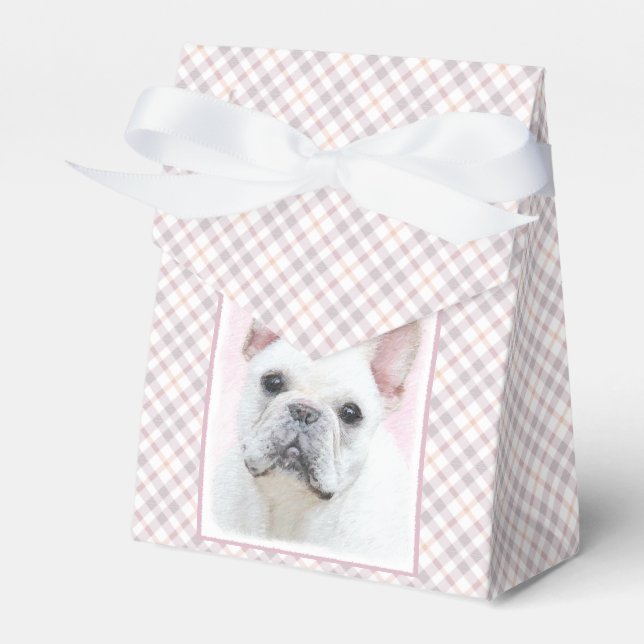 French Bulldog (Cream/White) Painting - Dog Art Favour Box (Front Side)