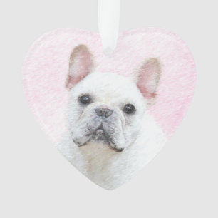 French Bulldog (Cream/White) Painting - Dog Art Ornament