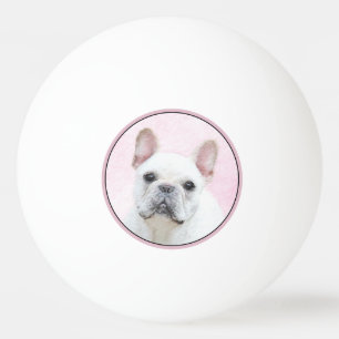 French Bulldog (Cream/White) Painting - Dog Art Ping Pong Ball