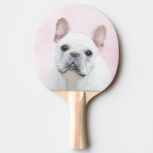 French Bulldog (Cream/White) Painting - Dog Art Ping Pong Paddle