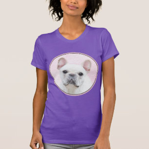 French Bulldog (Cream/White) Painting - Dog Art T-Shirt