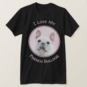 French Bulldog (Cream/White) Painting - Dog Art T-Shirt