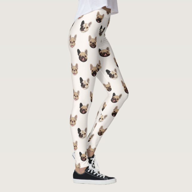French Bulldog Cute Dog Lover Pattern Leggings (Right)