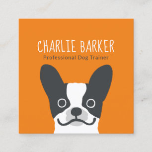French Bulldog   Cute Dog   Pet Care Square Business Card