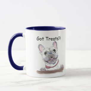 French Bulldog Cute Happy Drawing Got Treats Mug