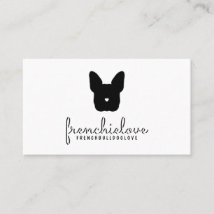 French bulldog cute logo simple pet sitter business card
