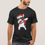 French Bulldog Dabbing Christmas Tree Santa Hat Xm T-Shirt<br><div class="desc">French Bulldog Dabbing Christmas Tree Santa Hat Xmas</div>