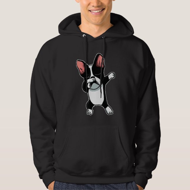French Bulldog Dabbing Frenchie Dog Dab Dance Hoodie (Front)