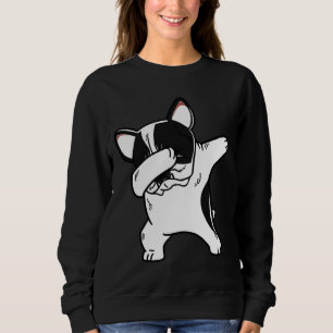 French Bulldog Dabbing Pied French Bulldog Sweatshirt