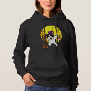 French Bulldog Dabbing Witch Pumpkin Dog Hoodie