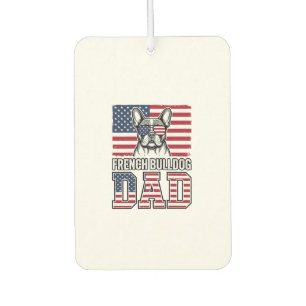 French Bulldog Dad Patriotic Vintage Car Air Freshener