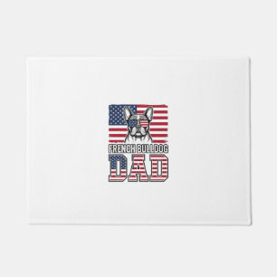 French Bulldog Dad Patriotic Vintage Doormat